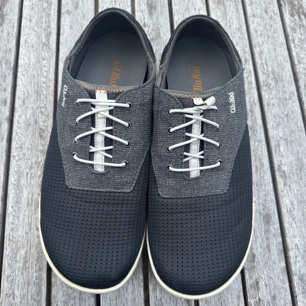 Olukai Nohea Moku Men's Casual Slip On Boat Shoes Size 9 Gray 10283-6C6C